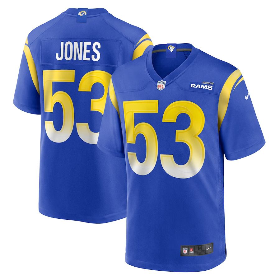Men Los Angeles Rams 53 Ernest Jones Nike Royal Team Game Player NFL Jersey